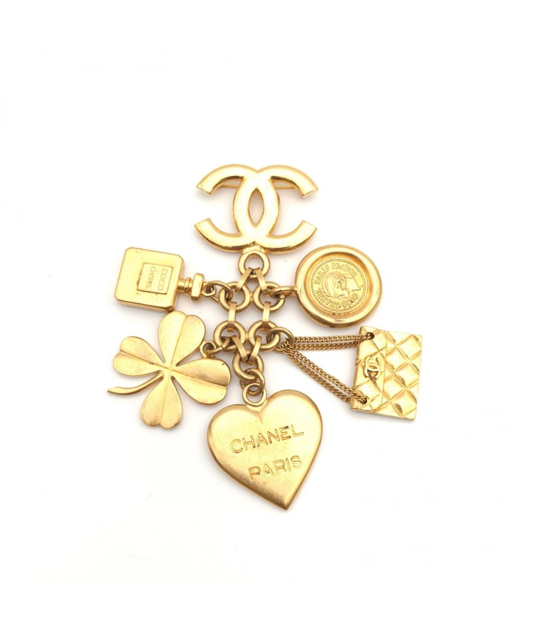 CHANEL Золотая металлическая булавка / брошь, фото 3