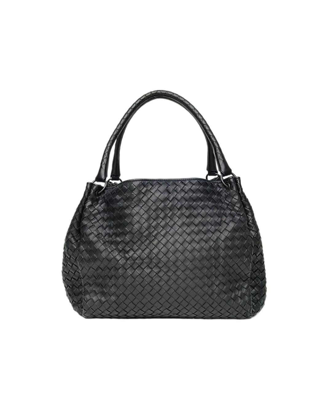 BOTTEGA VENETA Черная кожаная сумка тоут, фото 10