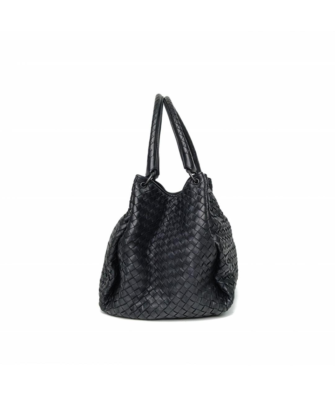 BOTTEGA VENETA Черная кожаная сумка тоут, фото 3