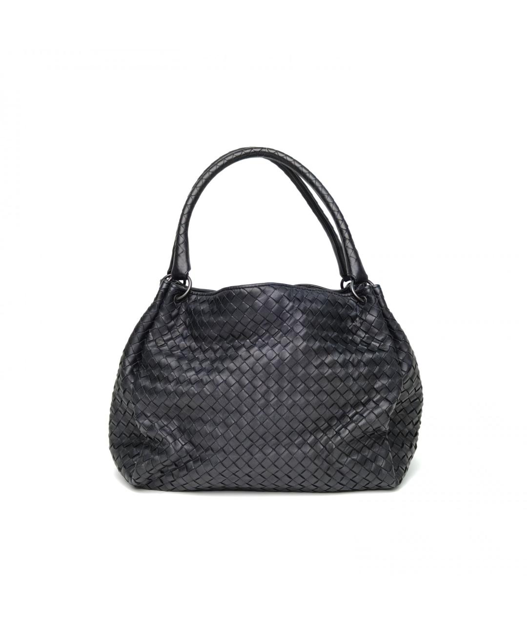 BOTTEGA VENETA Черная кожаная сумка тоут, фото 4