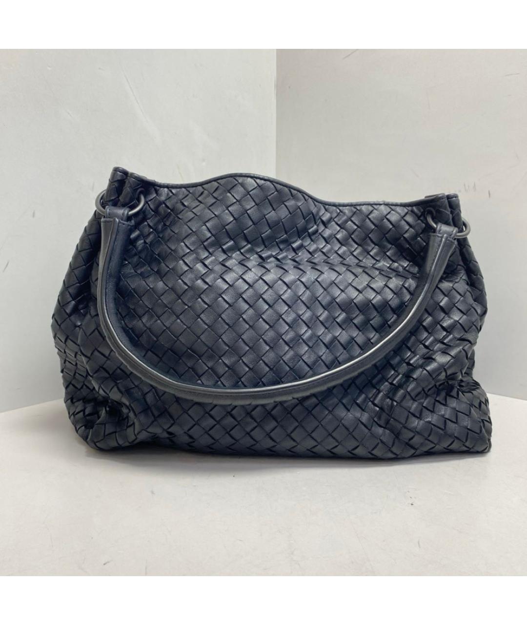 BOTTEGA VENETA Черная кожаная сумка тоут, фото 8