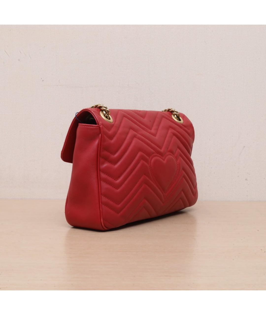 GUCCI Красная кожаная сумка через плечо, фото 6