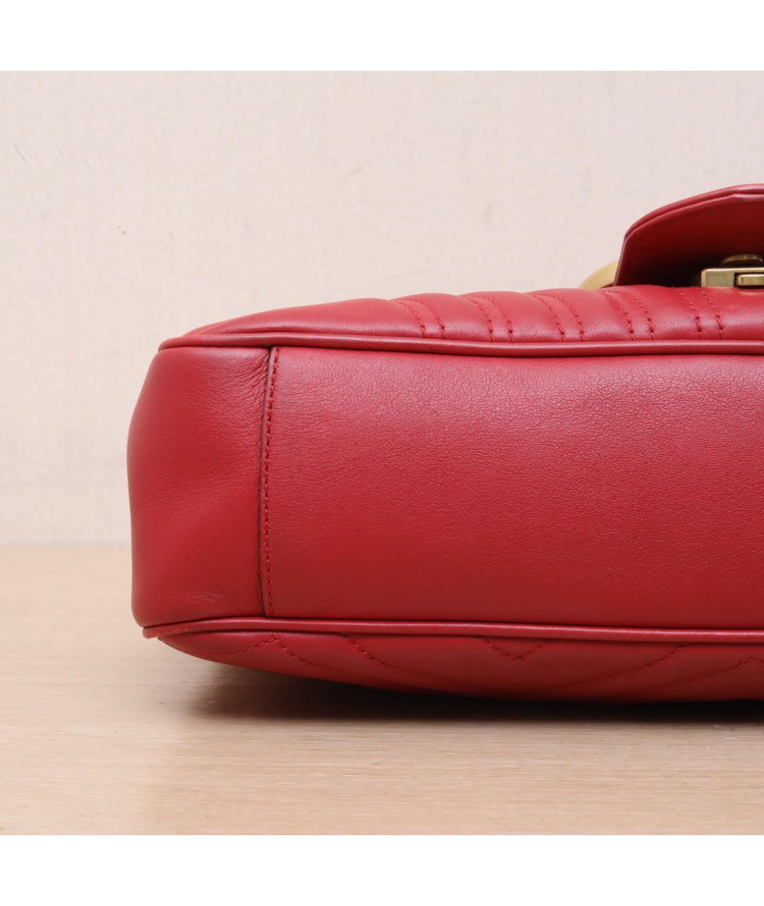 GUCCI Красная кожаная сумка через плечо, фото 9