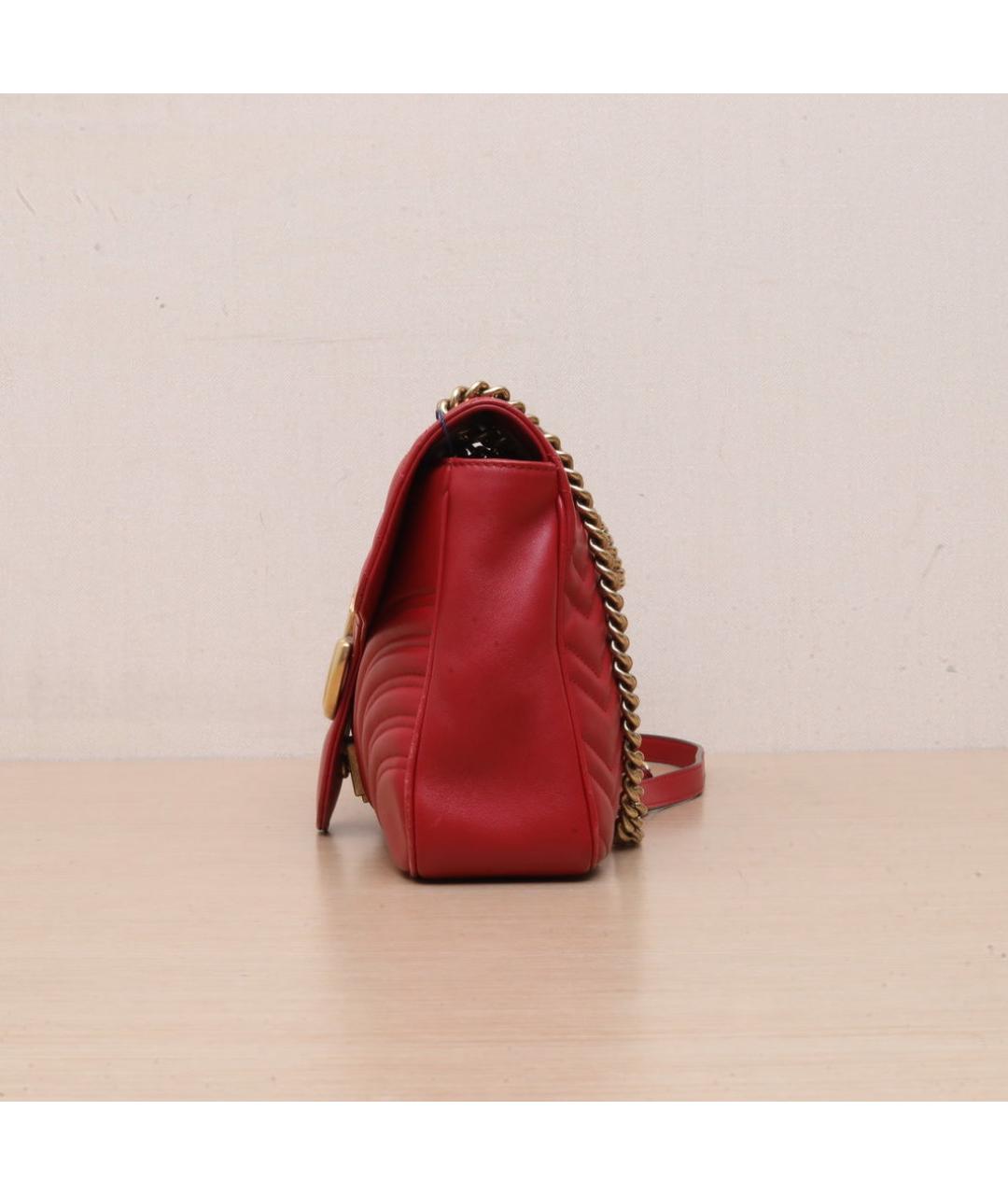 GUCCI Красная кожаная сумка через плечо, фото 5