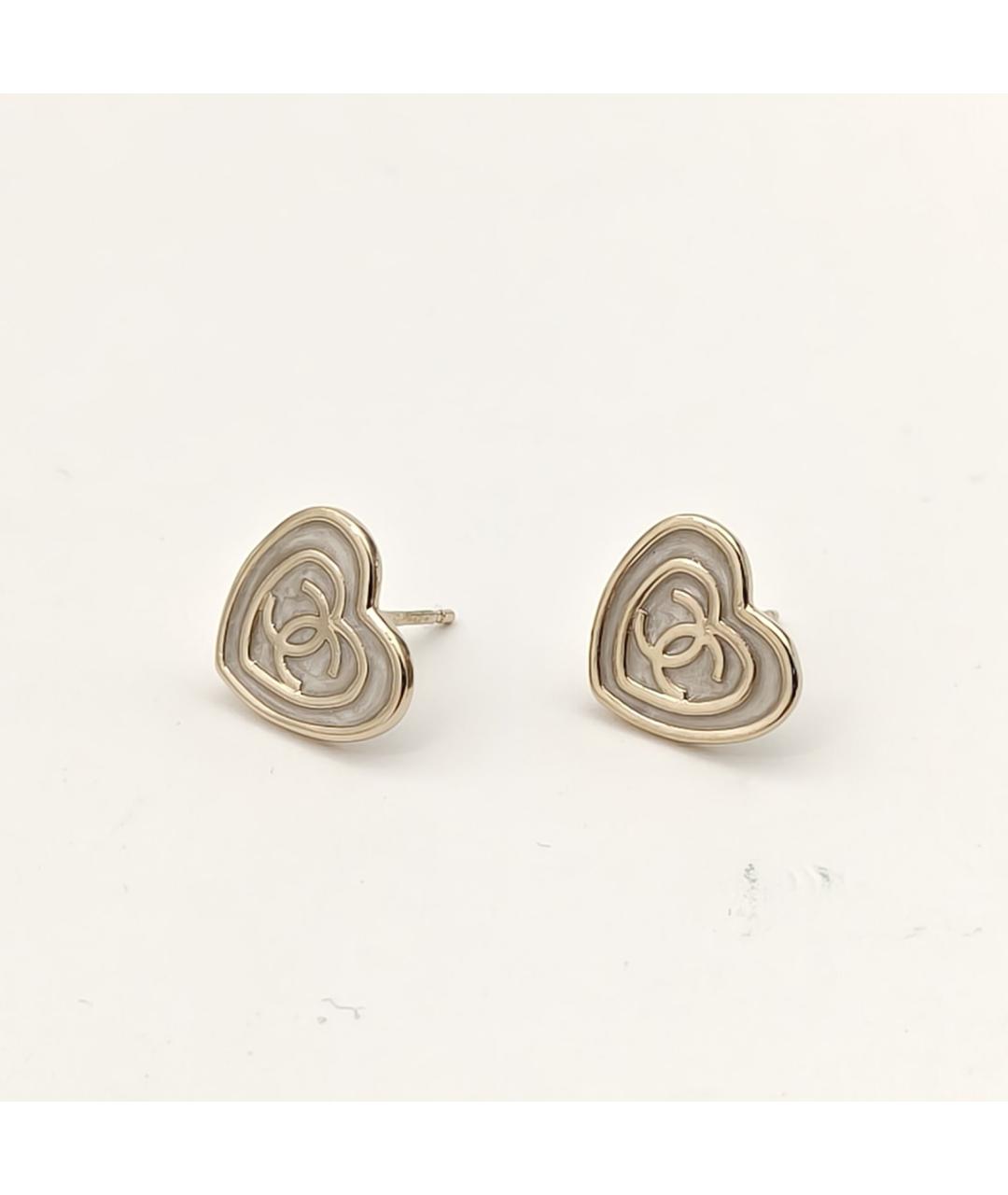 CHANEL Золотые металлические серьги, фото 4