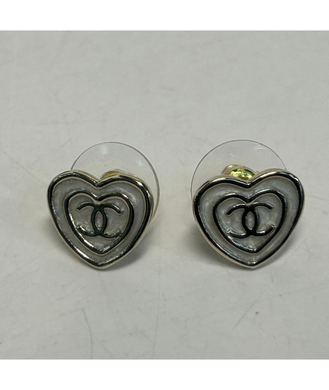 CHANEL Золотые металлические серьги, фото 7