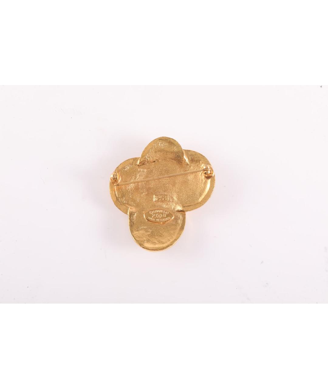 CHANEL Золотая металлическая булавка / брошь, фото 4