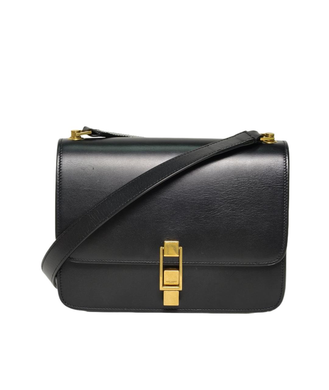 SAINT LAURENT Черная кожаная сумка через плечо, фото 10