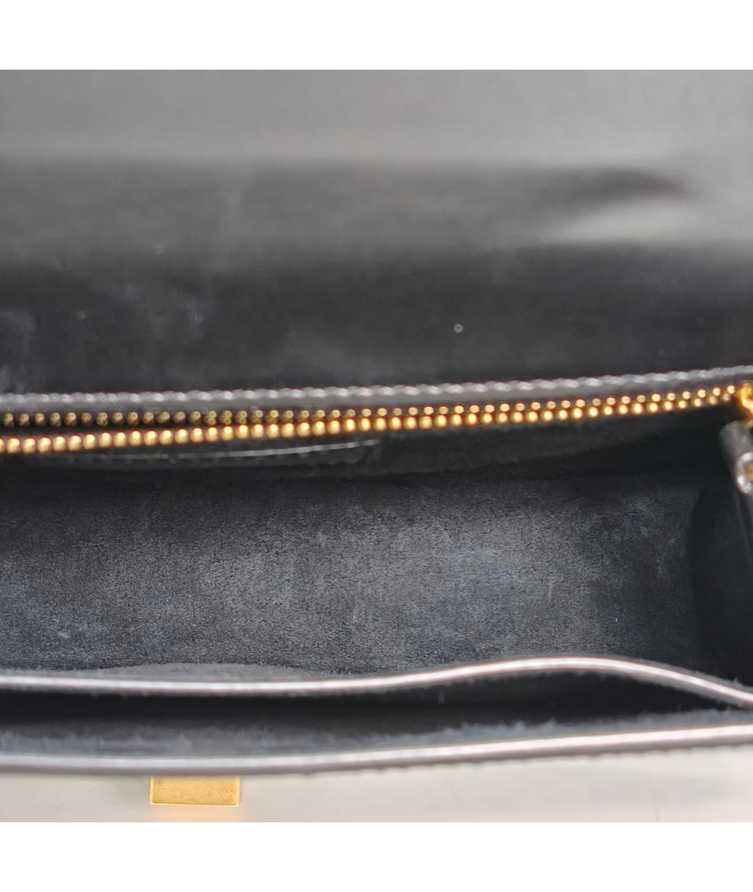 SAINT LAURENT Черная кожаная сумка через плечо, фото 8
