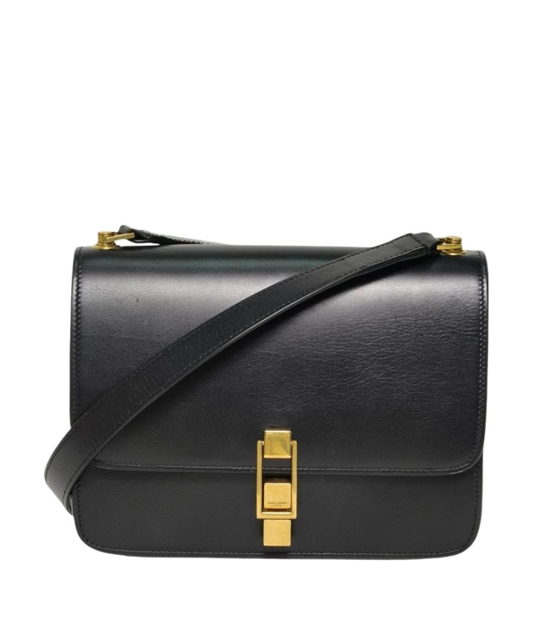 SAINT LAURENT Черная кожаная сумка через плечо, фото 1