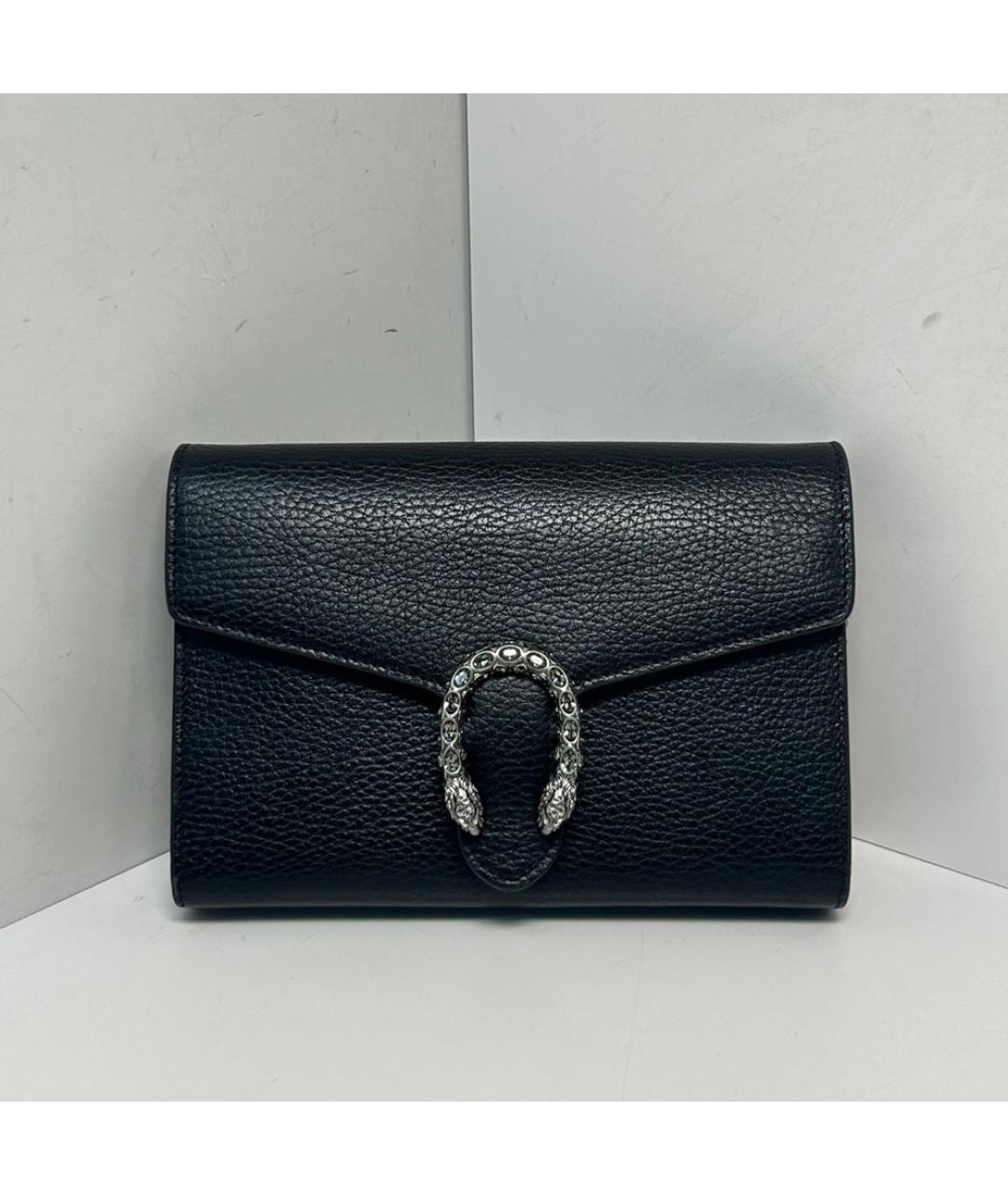 GUCCI Черная кожаная сумка через плечо, фото 9