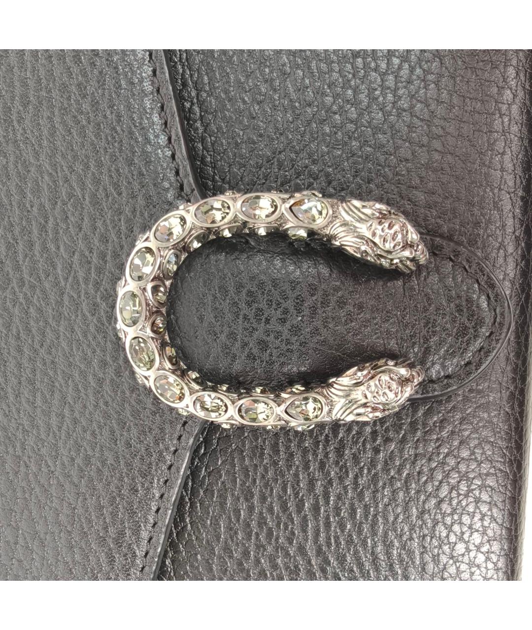 GUCCI Черная кожаная сумка через плечо, фото 7