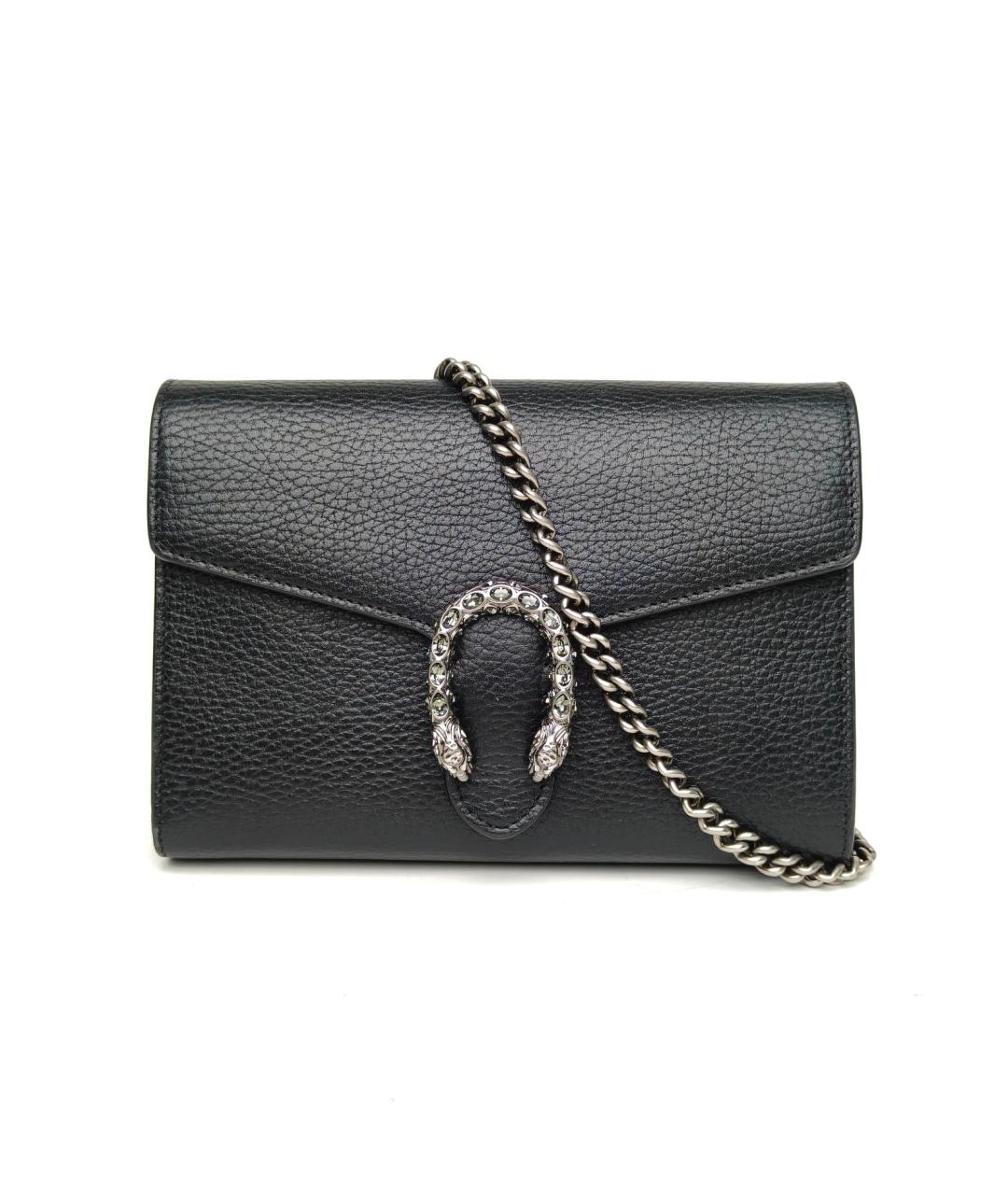 GUCCI Черная кожаная сумка через плечо, фото 2