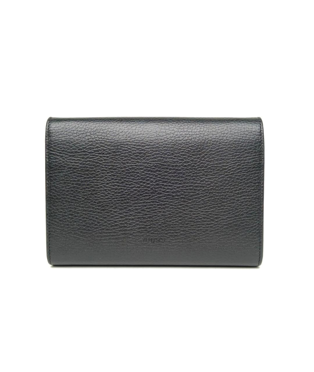 GUCCI Черная кожаная сумка через плечо, фото 4