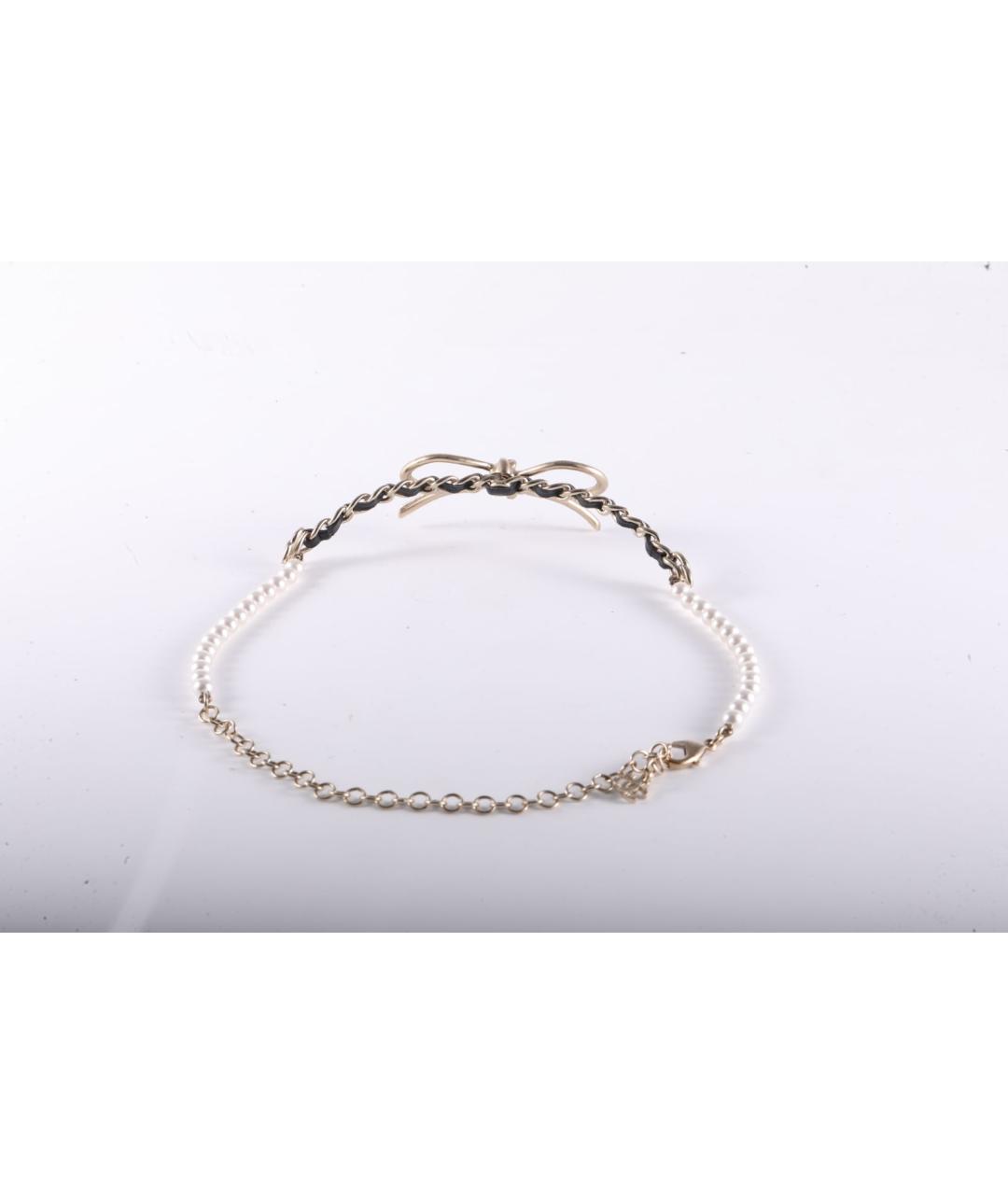 CHANEL Белое металлическое колье, фото 3