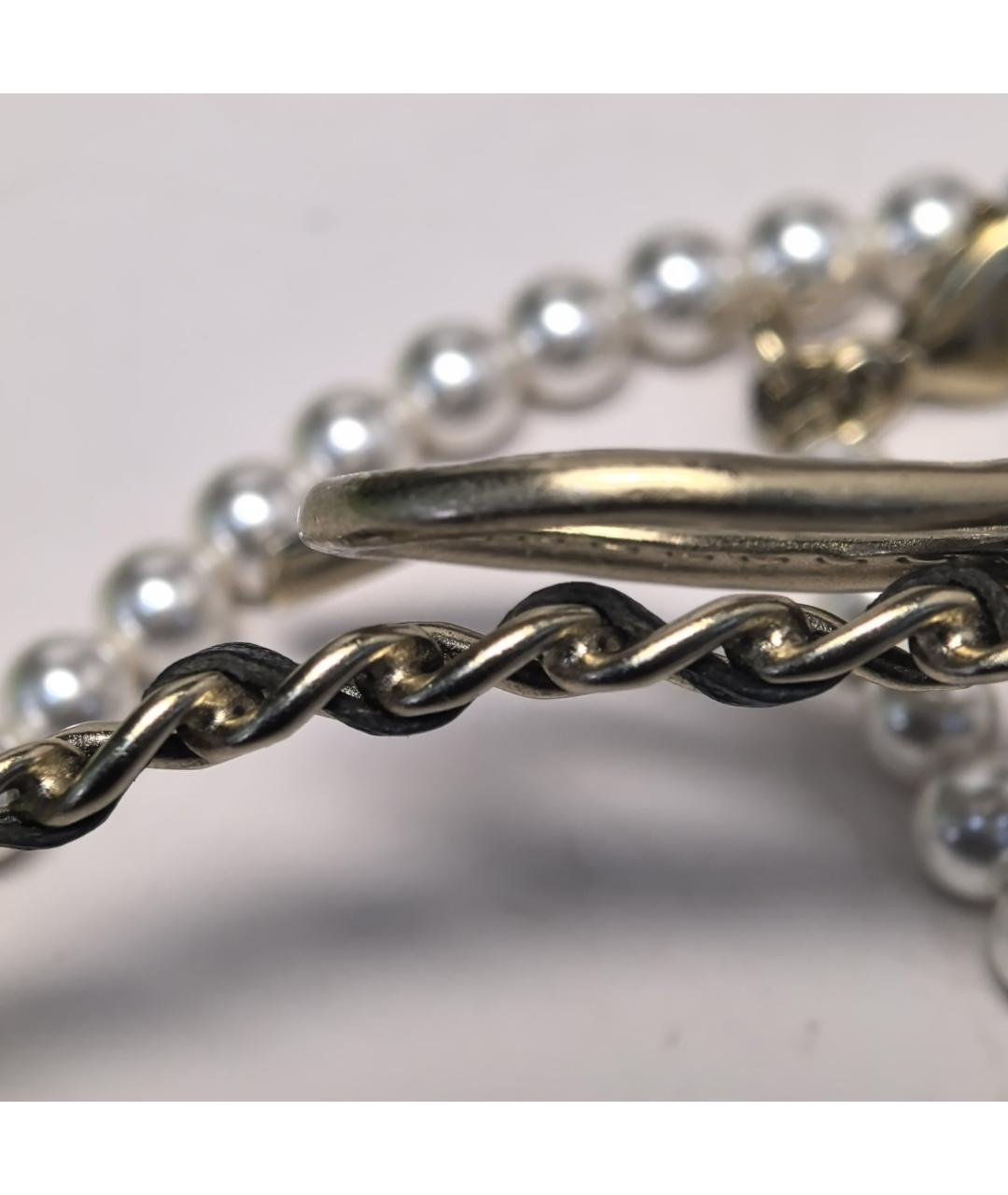 CHANEL Белое металлическое колье, фото 9