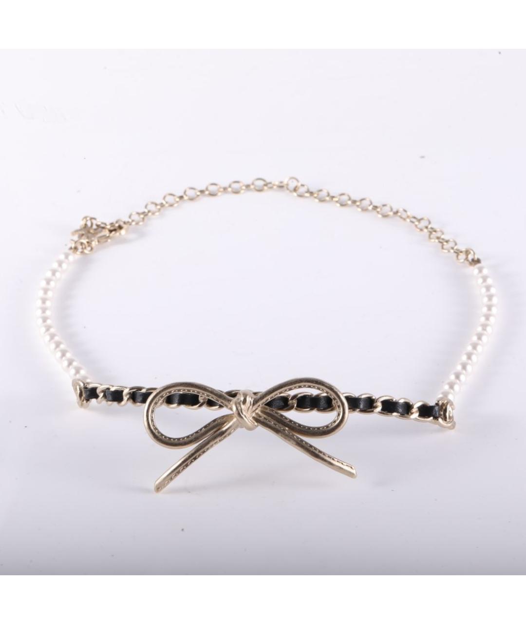 CHANEL Белое металлическое колье, фото 2