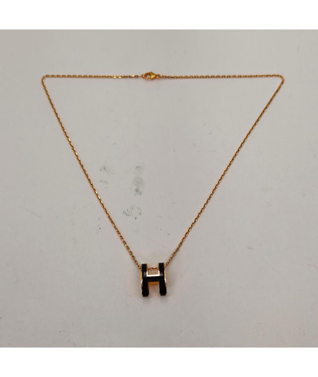 HERMES Черная металлическая подвеска, фото 7