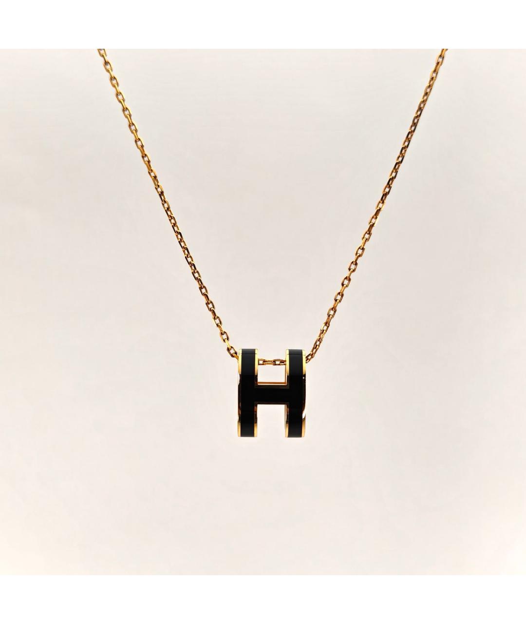 HERMES Черная металлическая подвеска, фото 2