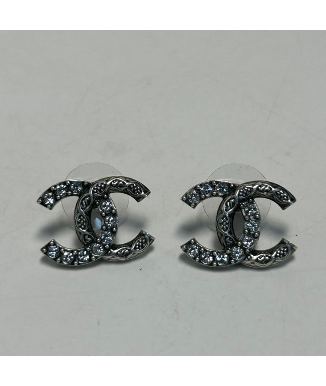 CHANEL Серебряные металлические серьги, фото 7