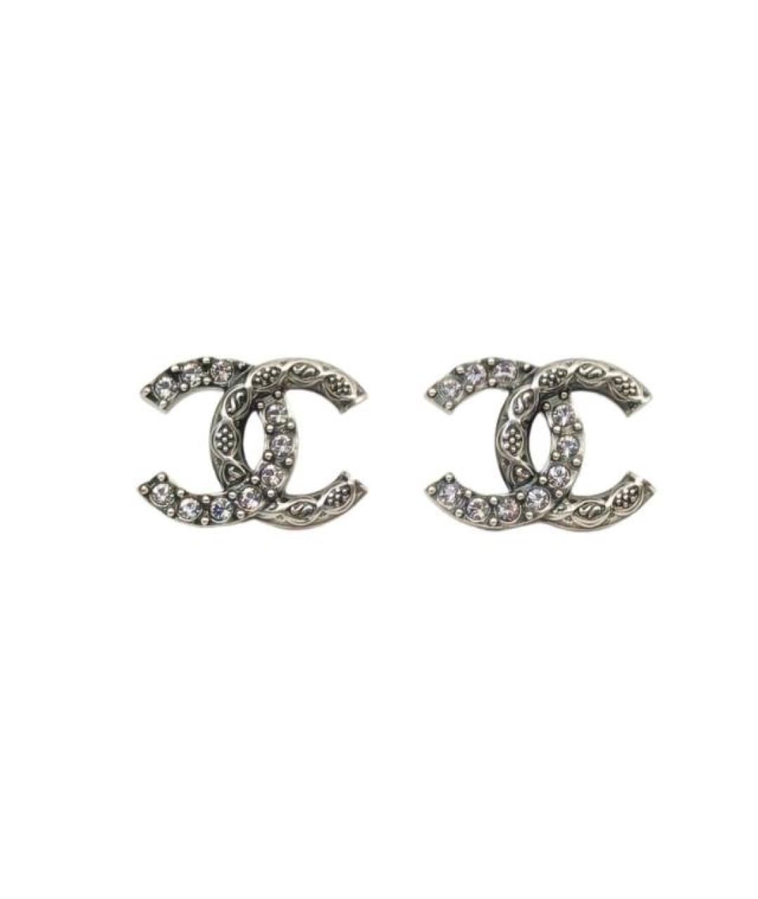 CHANEL Серебряные металлические серьги, фото 1