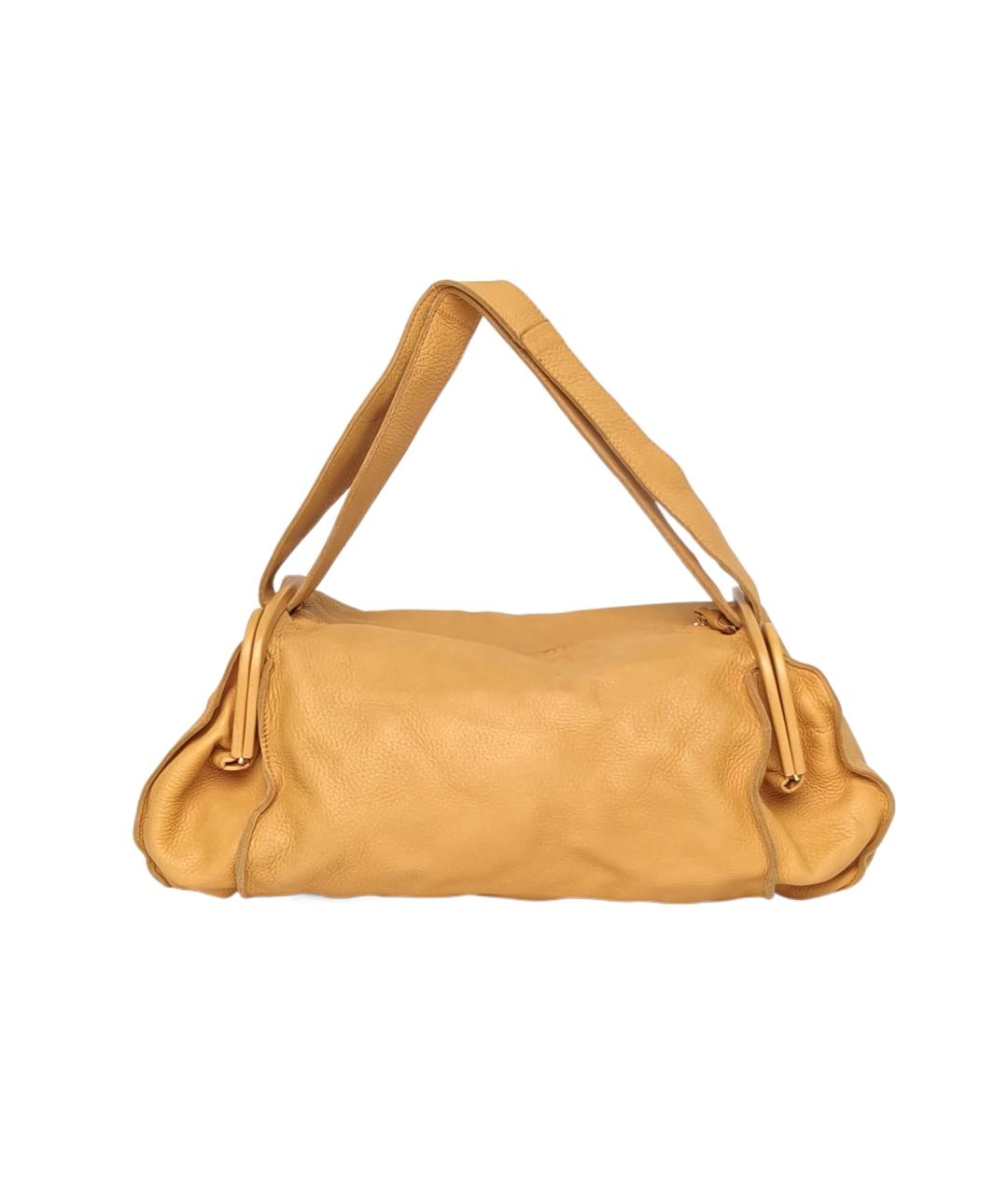 BOTTEGA VENETA Оранжевая кожаная сумка через плечо, фото 10