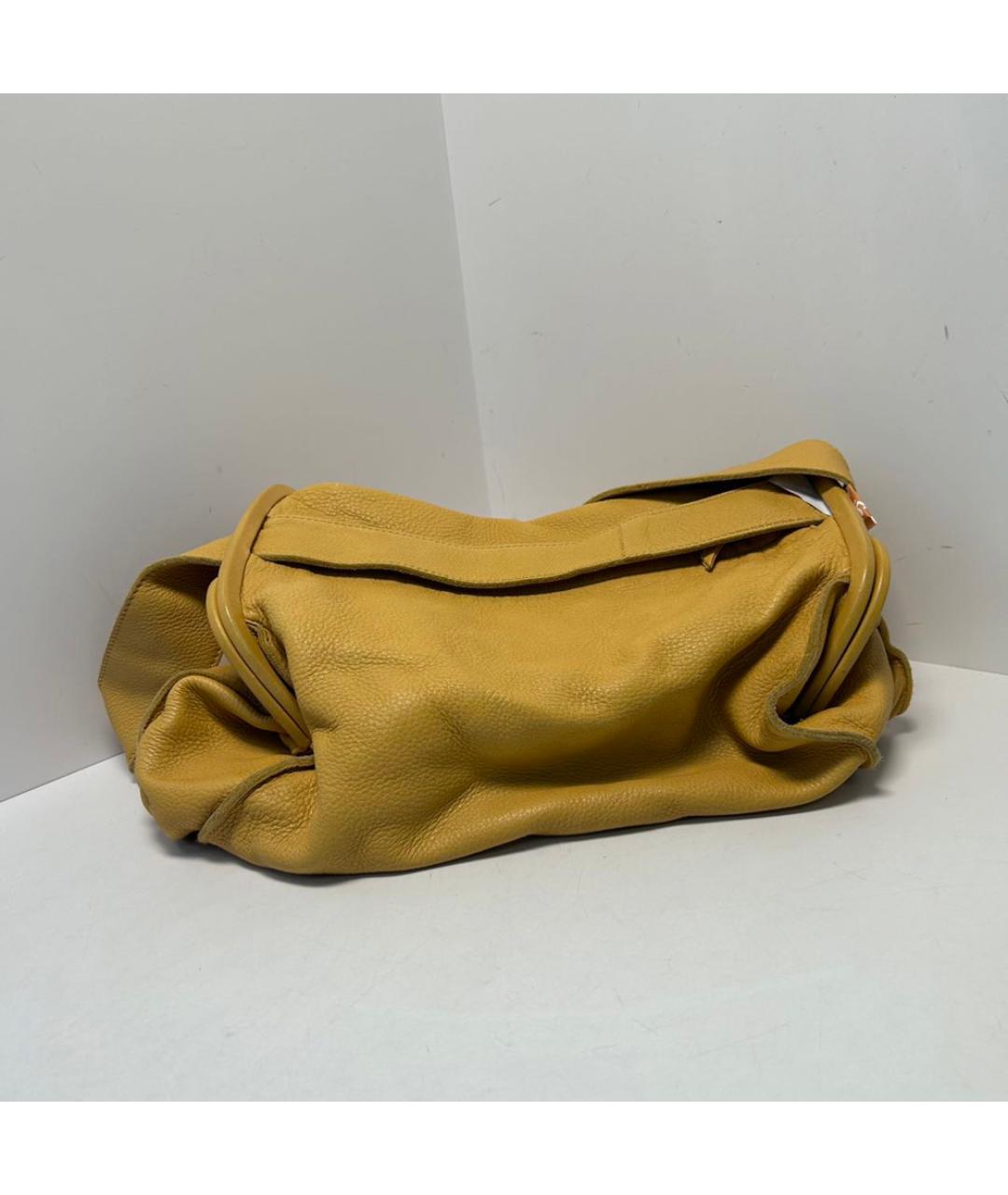 BOTTEGA VENETA Оранжевая кожаная сумка через плечо, фото 8