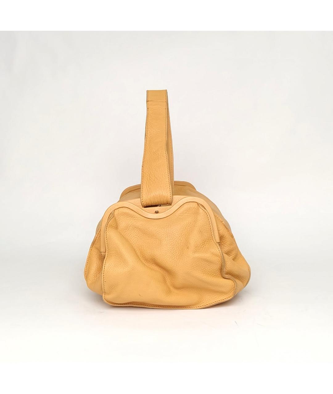 BOTTEGA VENETA Оранжевая кожаная сумка через плечо, фото 6