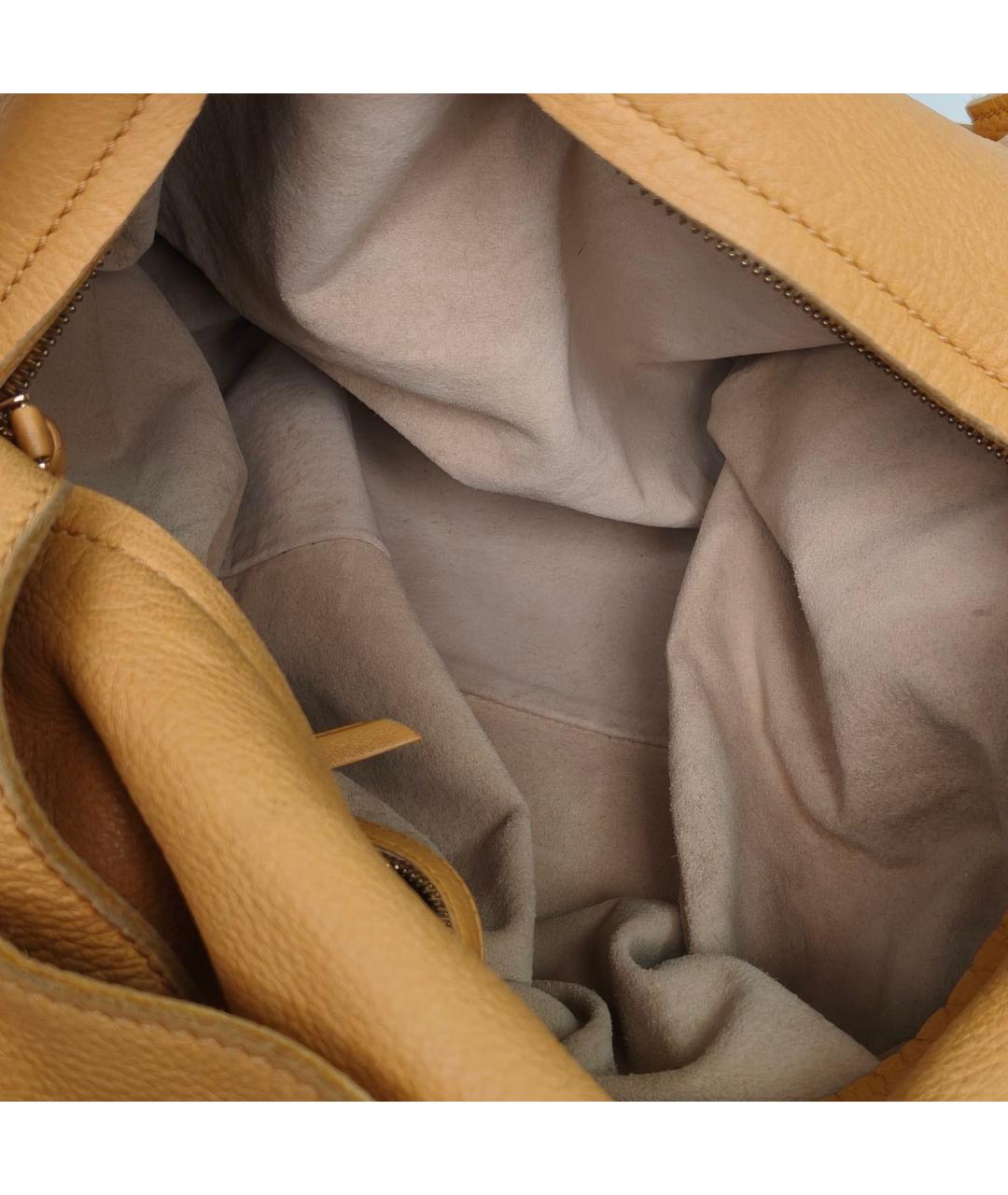 BOTTEGA VENETA Оранжевая кожаная сумка через плечо, фото 4