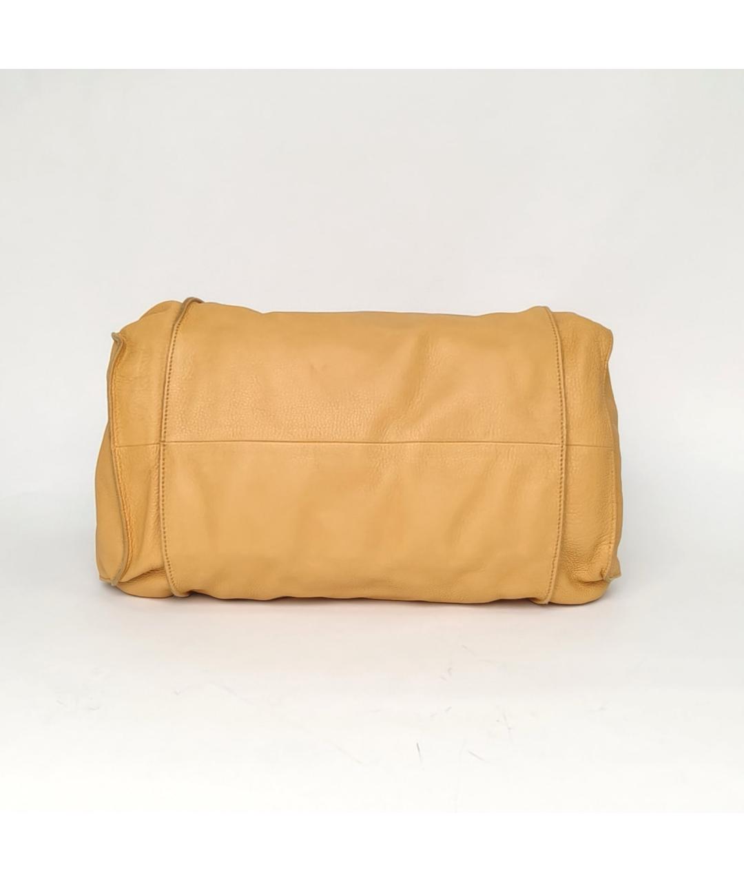 BOTTEGA VENETA Оранжевая кожаная сумка через плечо, фото 3