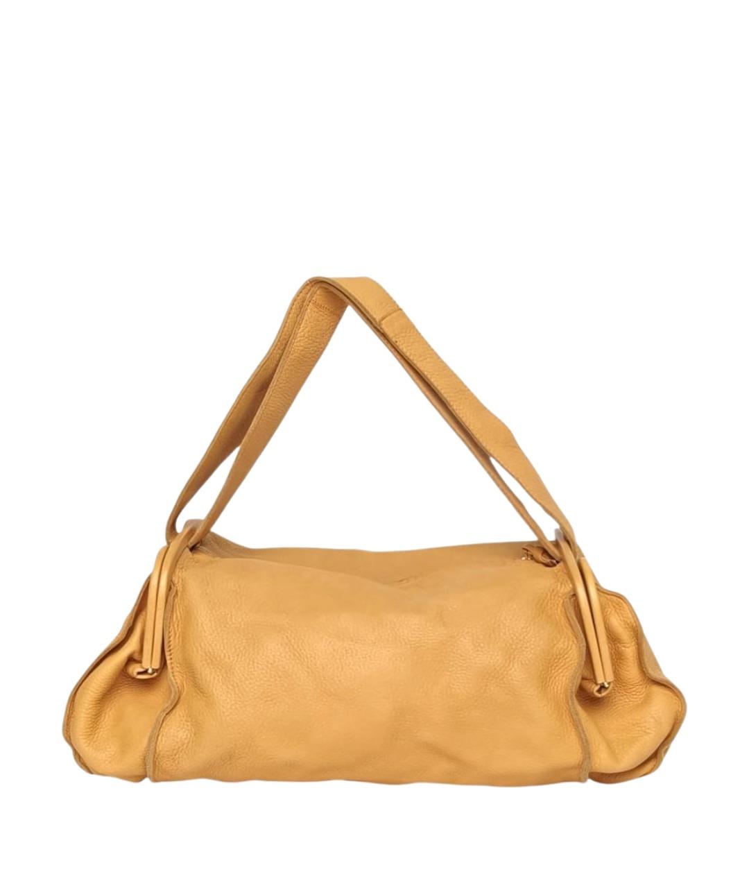 BOTTEGA VENETA Оранжевая кожаная сумка через плечо, фото 1