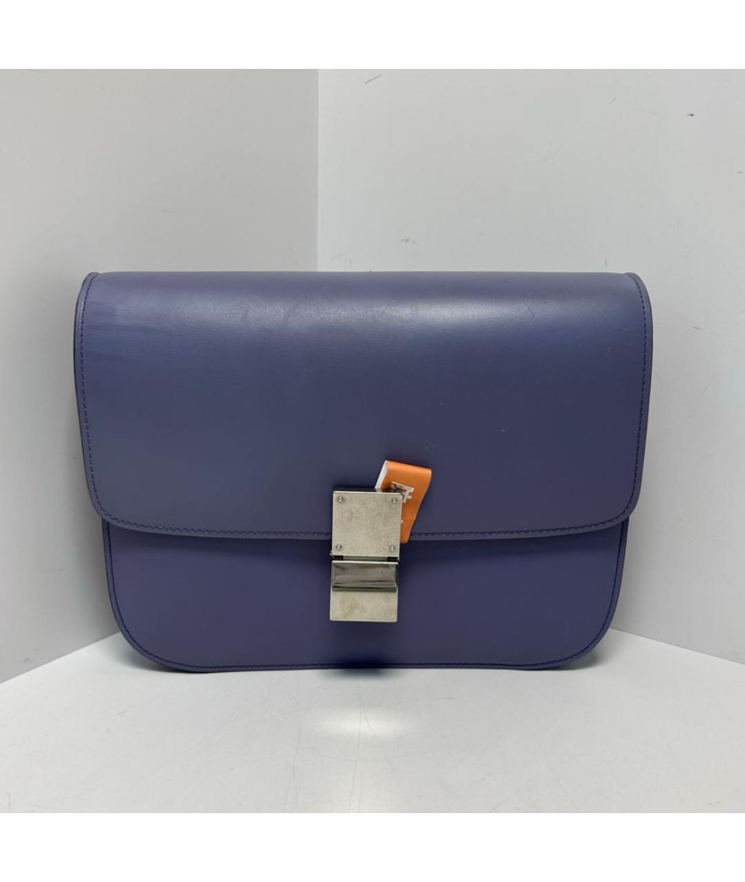 CELINE Фиолетовая кожаная сумка через плечо, фото 10