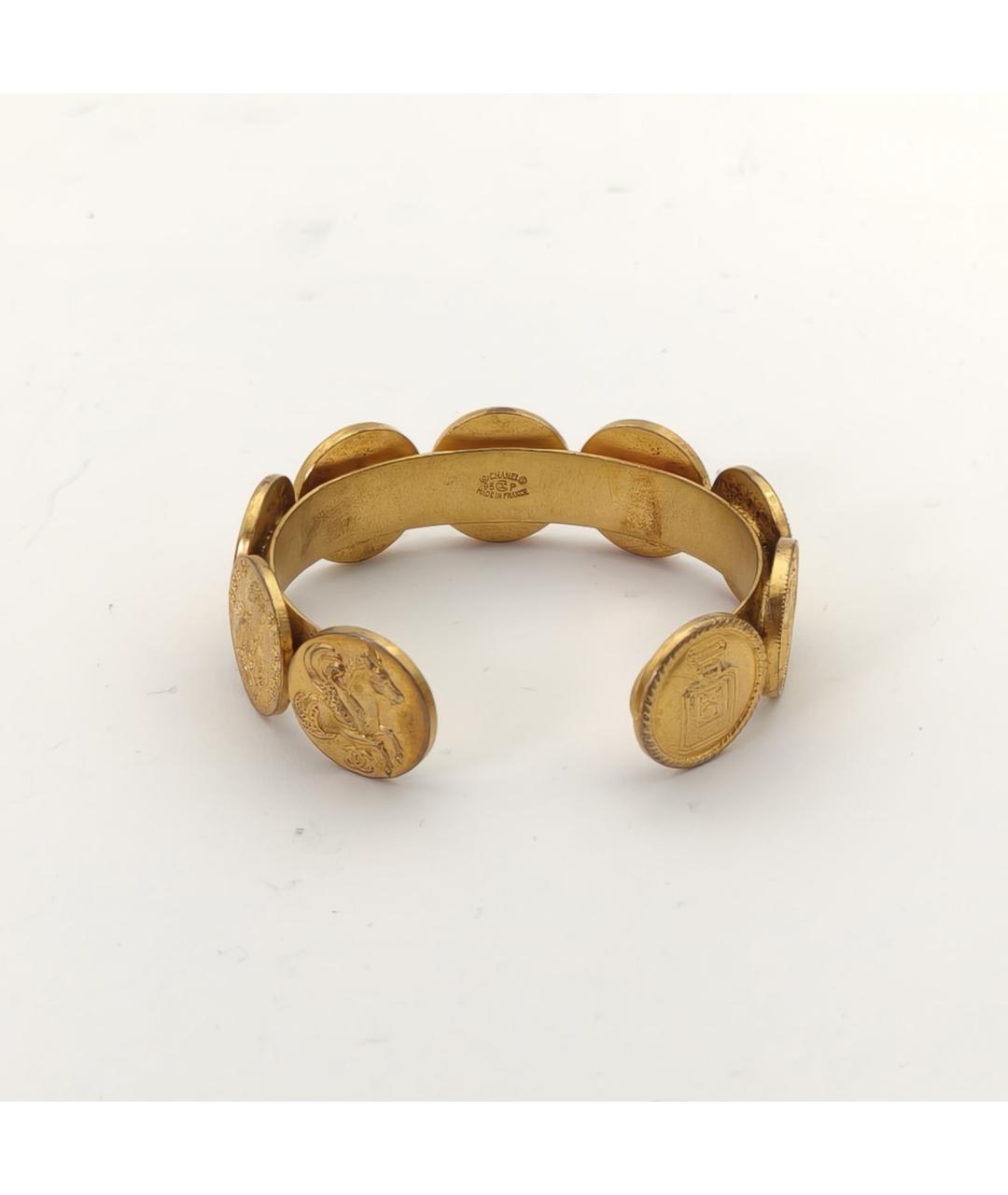 CHANEL Золотой металлический браслет, фото 3