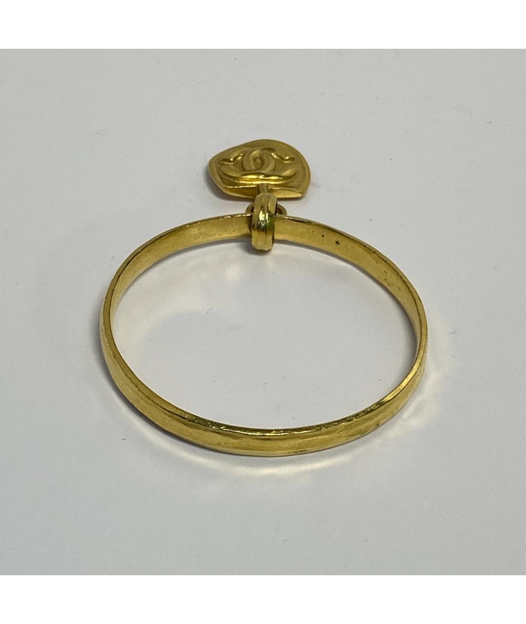 CHANEL Золотой металлический браслет, фото 3