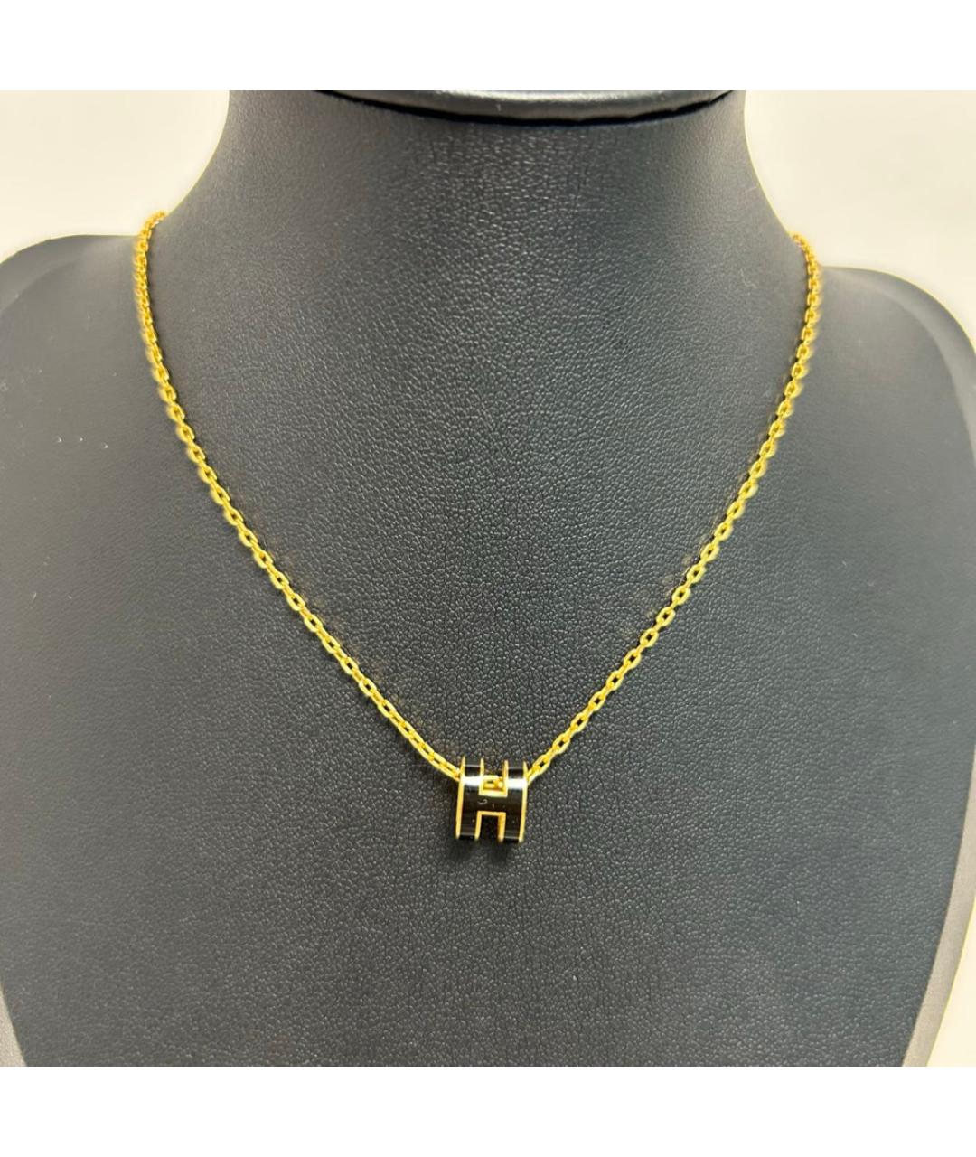 HERMES Черная металлическая подвеска, фото 7