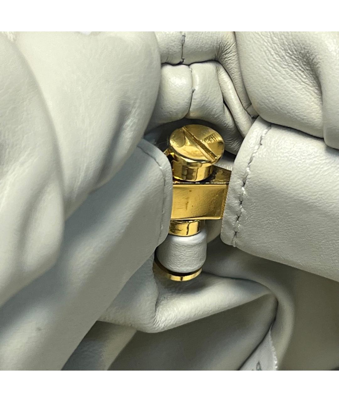 BOTTEGA VENETA Белая кожаная сумка через плечо, фото 9