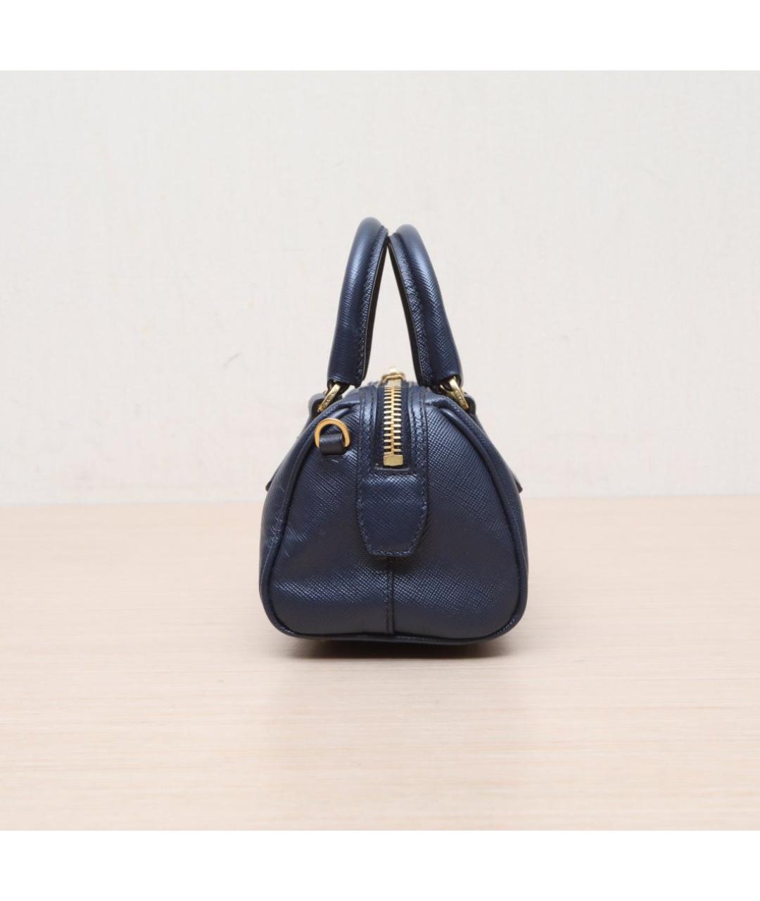 PRADA Черная кожаная сумка с короткими ручками, фото 5