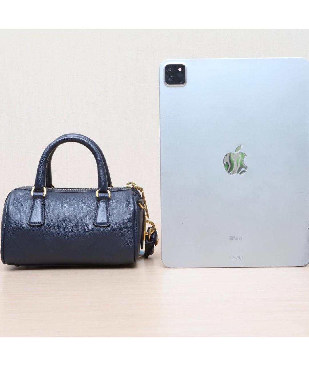 PRADA Черная кожаная сумка с короткими ручками, фото 7