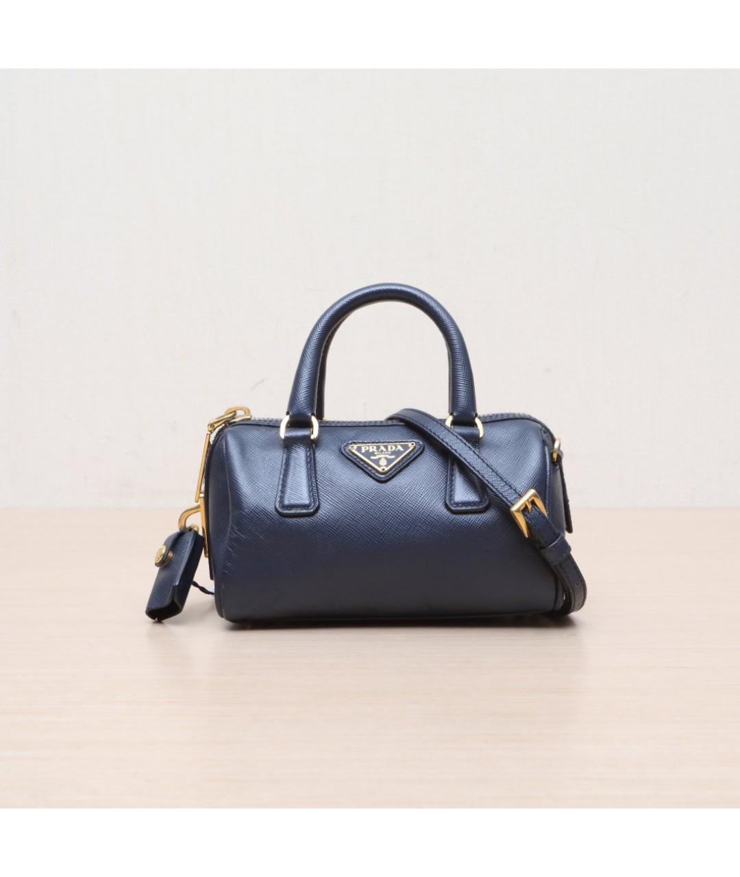 PRADA Черная кожаная сумка с короткими ручками, фото 3