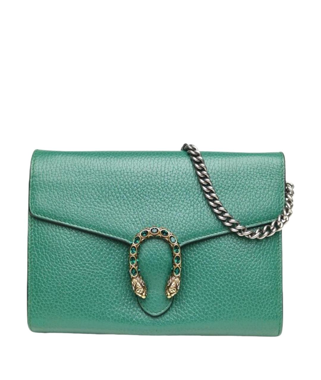 GUCCI Зеленая кожаная сумка через плечо, фото 1