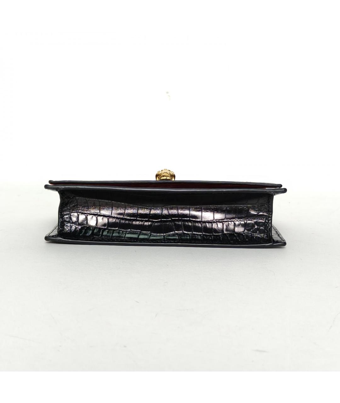 ALEXANDER MCQUEEN Черная кожаная сумка через плечо, фото 6