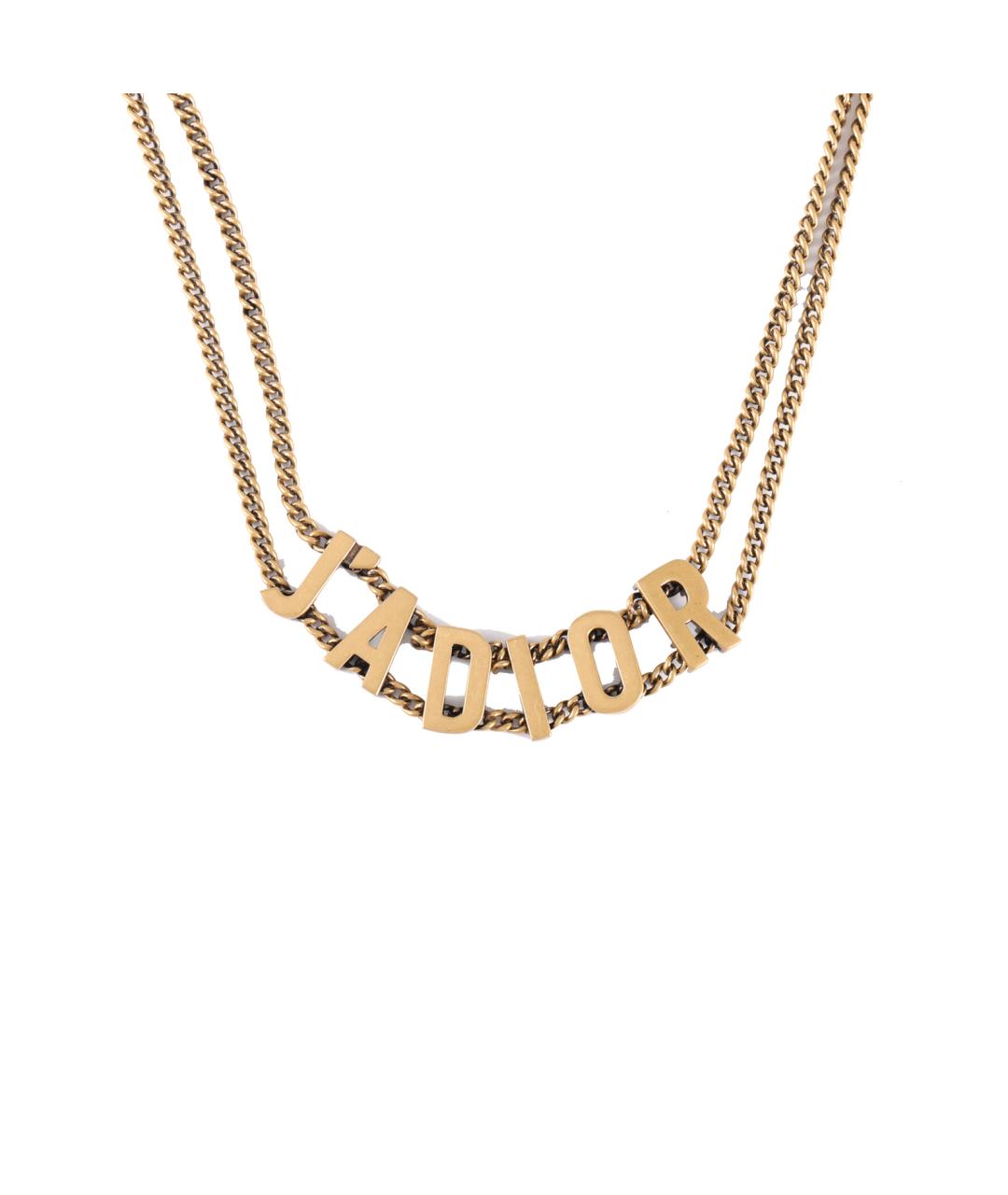 CHRISTIAN DIOR Золотое металлическое колье, фото 2