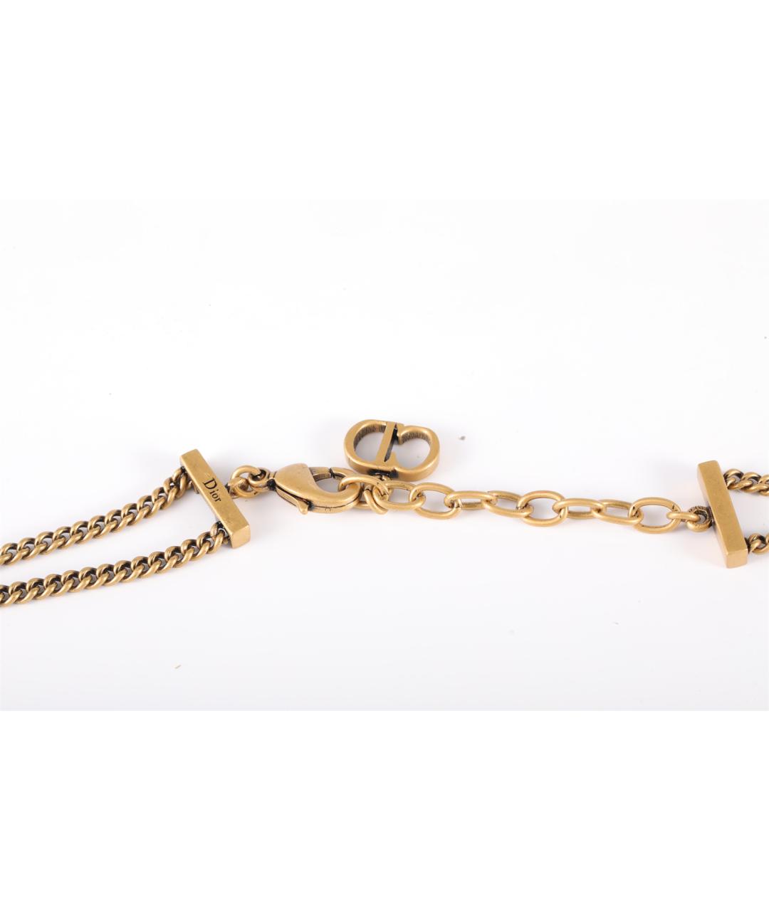 CHRISTIAN DIOR Золотое металлическое колье, фото 6