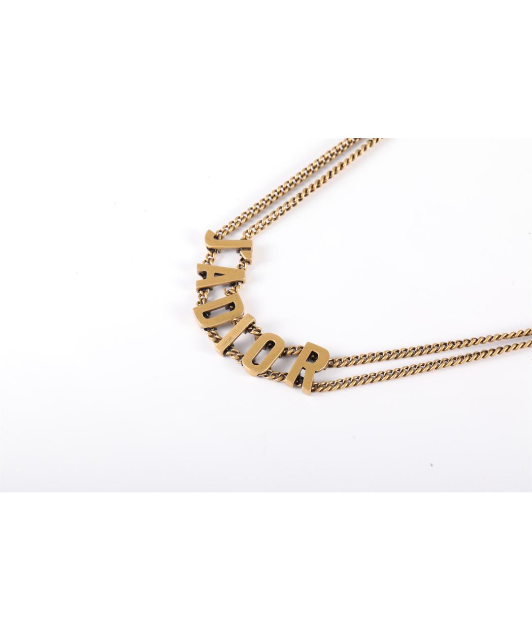 CHRISTIAN DIOR Золотое металлическое колье, фото 3