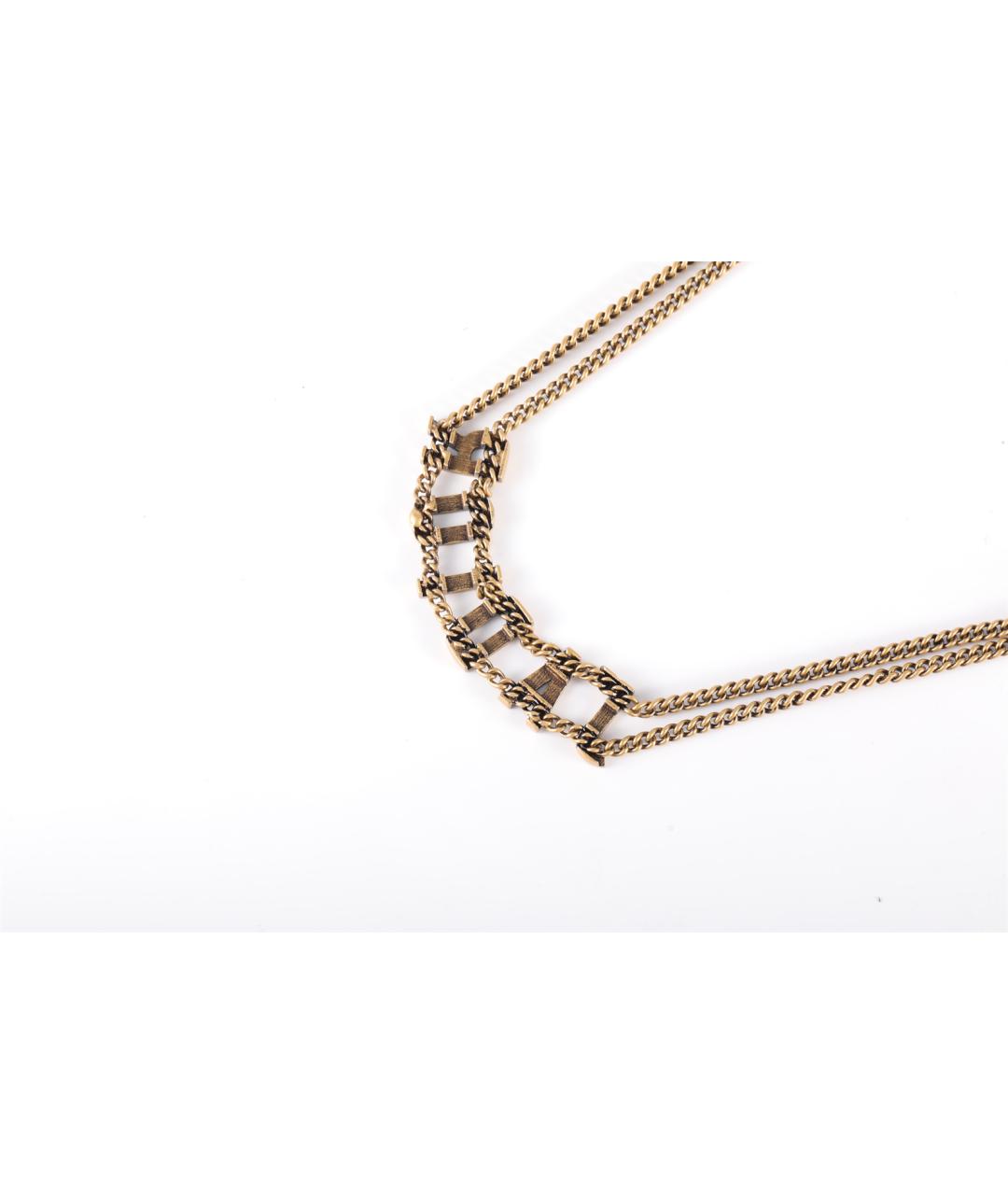 CHRISTIAN DIOR Золотое металлическое колье, фото 4