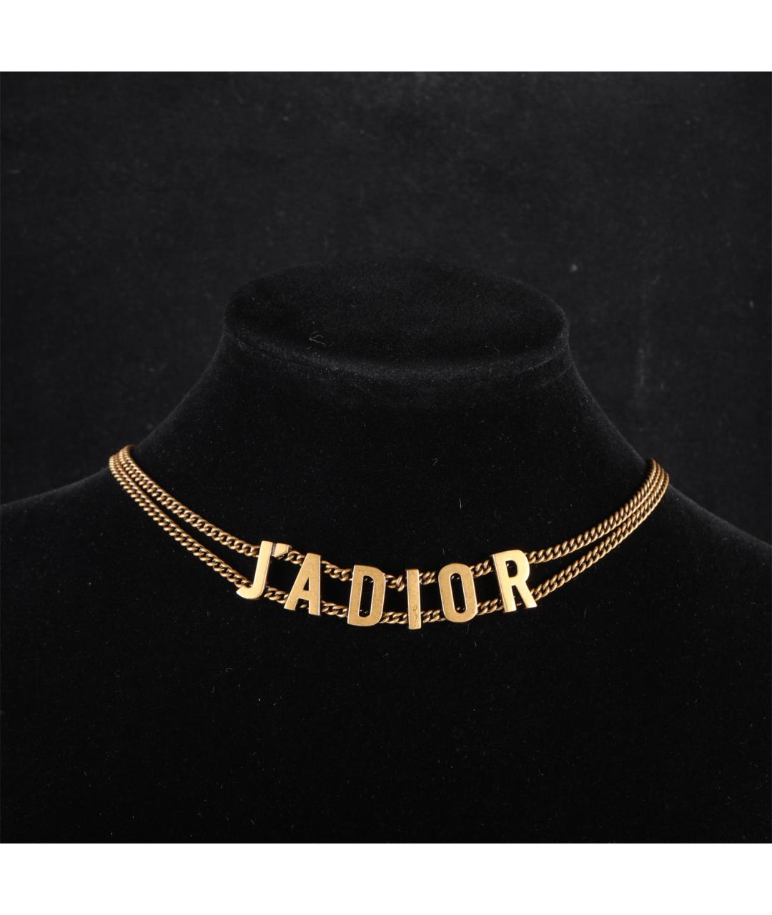 CHRISTIAN DIOR Золотое металлическое колье, фото 8