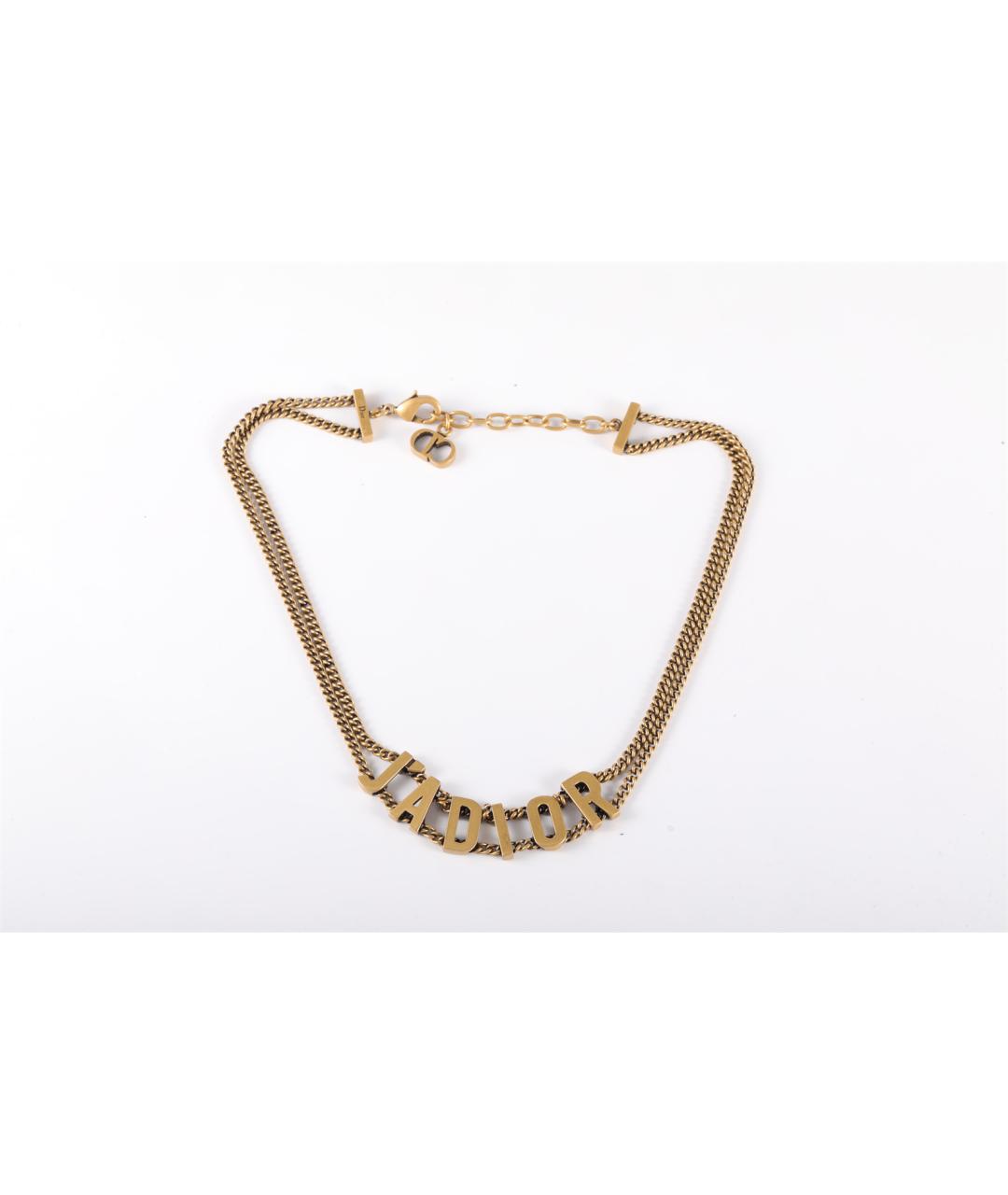 CHRISTIAN DIOR Золотое металлическое колье, фото 7