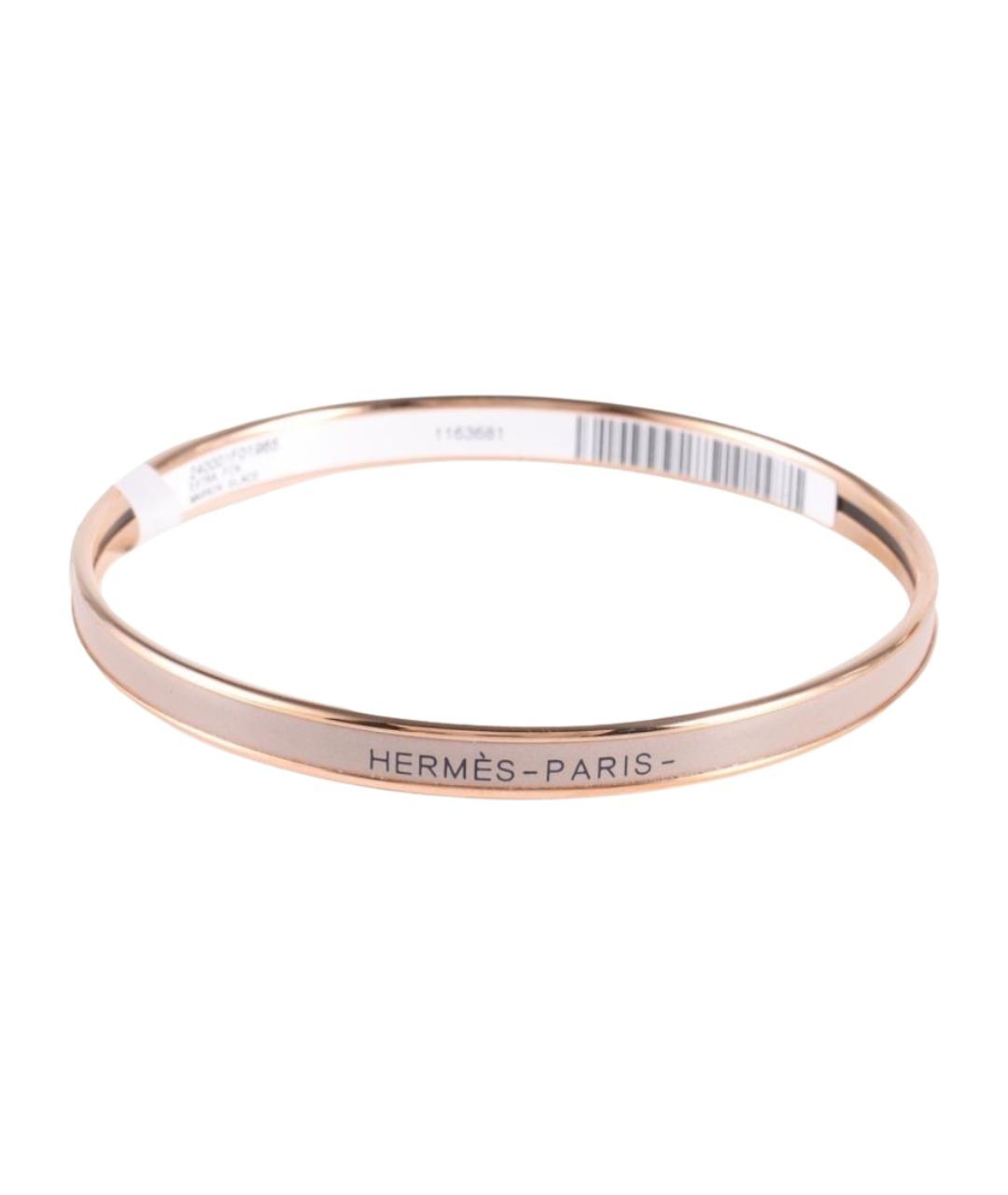 HERMES Бежевый металлический браслет, фото 1