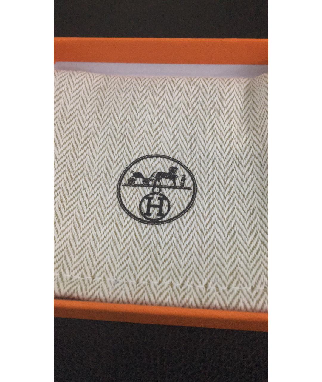 HERMES Бежевый металлический браслет, фото 8