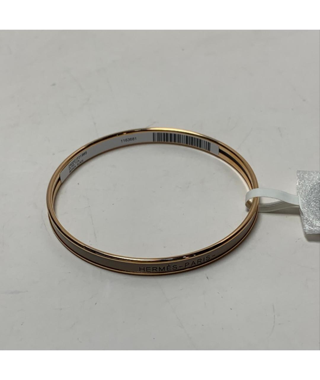 HERMES Бежевый металлический браслет, фото 6
